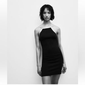 NWT ZARA Piped Asymmetric Dress